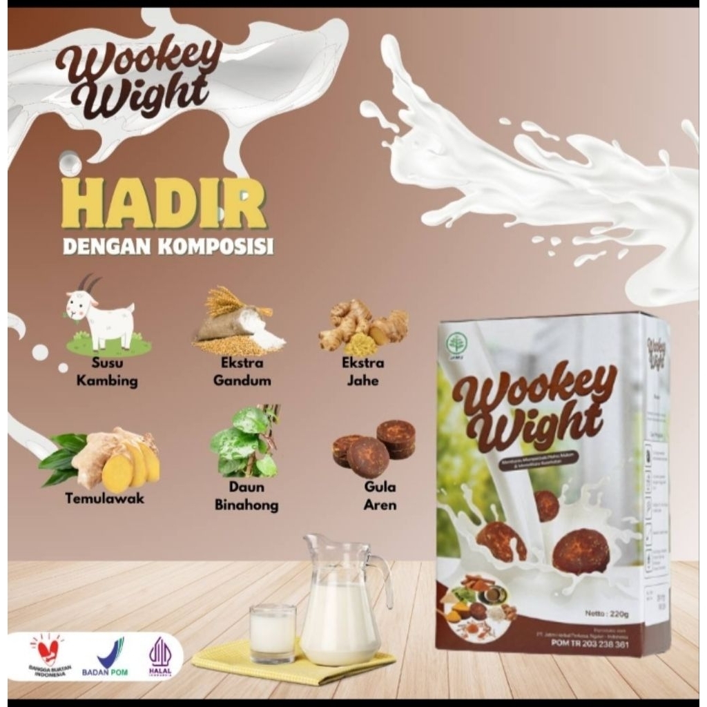 

Wookey weight - Susu penambahan berat badan 220geram paket nutrisi