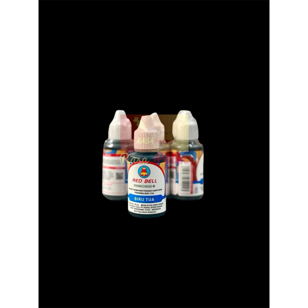 

PEWARNA RED BELL 30 ml BIRU TUA WATER BASED Halal BPOM RI COD Satuan / Lusinan