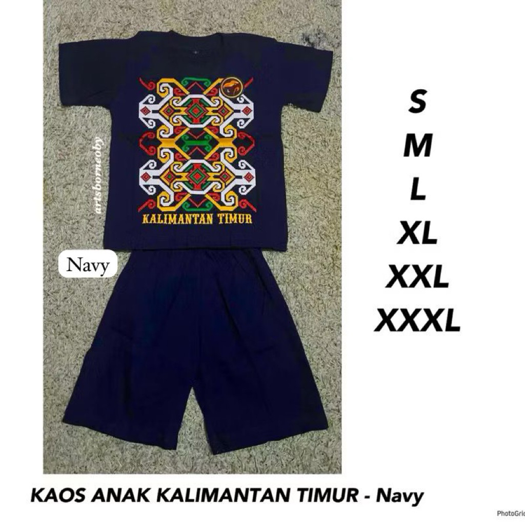 Kaos Anak Kalimantan Timur (Navy)