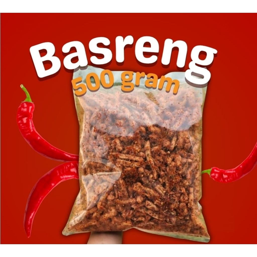 

500gr Basreng Pedas Daun Jeruk Original Murah 20rb Jajanan Kriuk Cikruh Viral Skuy Ngabret Kuy!!!