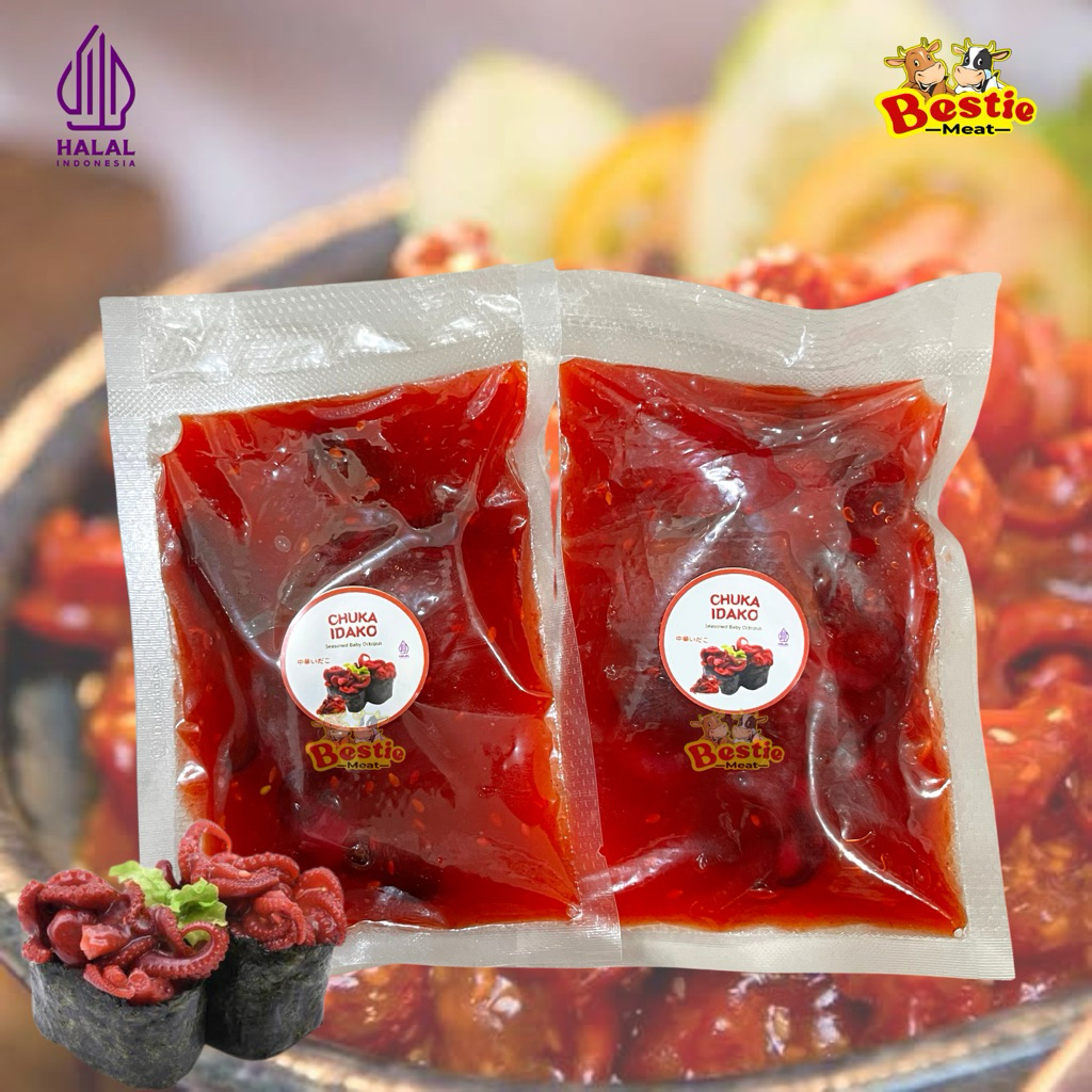 

Chuka Idako Seasoned - Baby Octopus - Salad Baby Gurita Halal 100g
