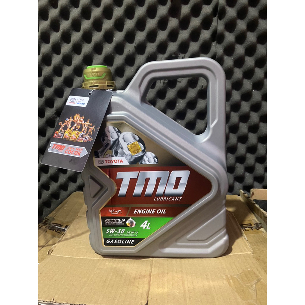 Oli mesin mobil Toyota TMO HIJAU 5W-30 4L untuk bensin / oli toyota tmo ijo bensin 5w30 5w 30 4liter