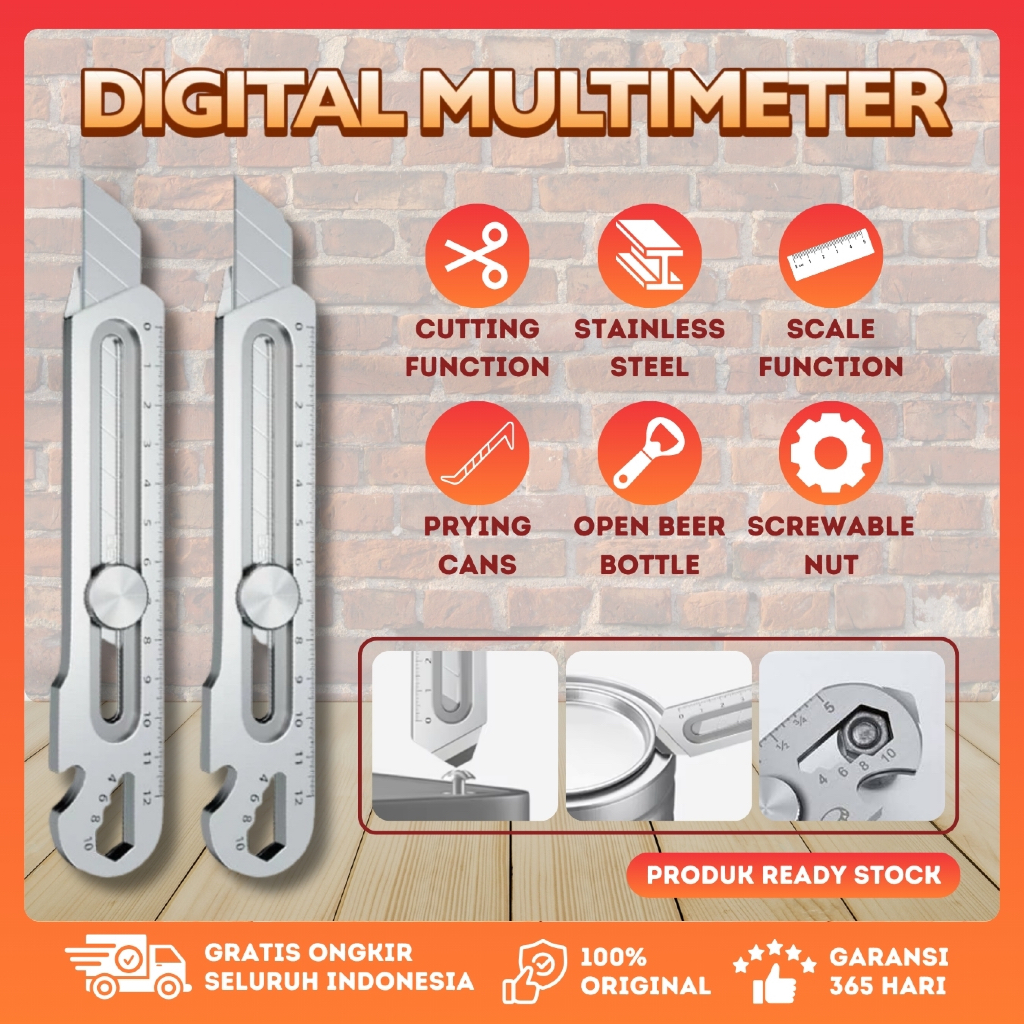 

KODAI Cutter Besar Pisau Kater Baja Stainless Anti Karat Tebal Kuat Alat Potong Serbaguna