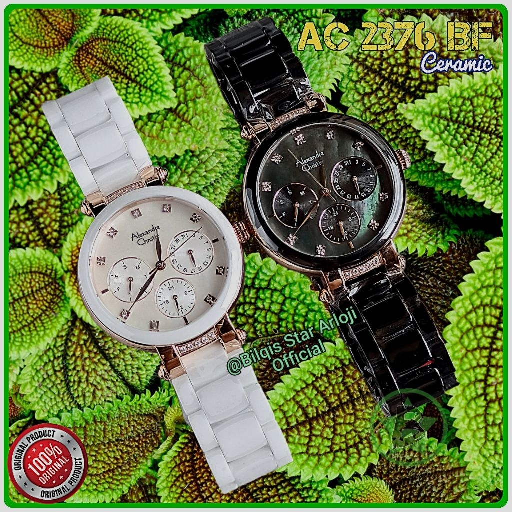 Alexandre Christie Wanita Ac 2376 Bf Case Rose Gold Tali Ceramic Original