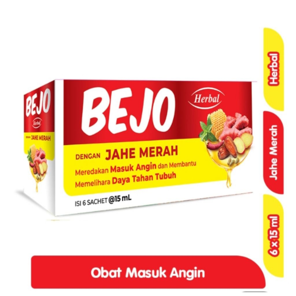 

Bejo herbal obat masuk angin jahe merah 6x15 ml