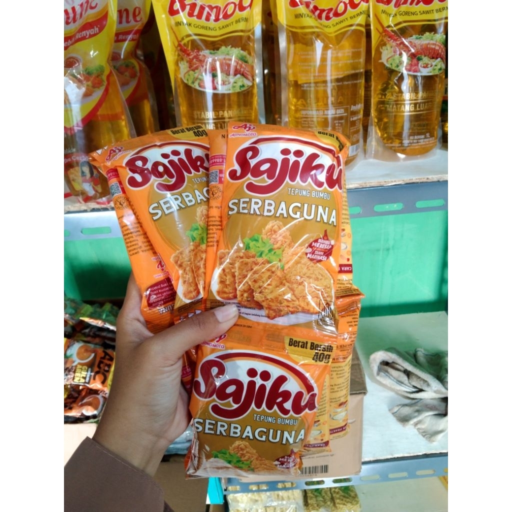 

Tepung Sajiku serbaguna 40gr 1 renceng isi 10