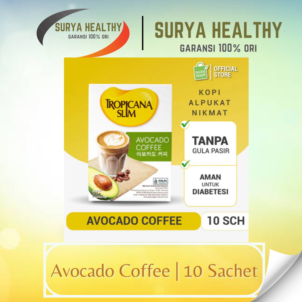 

TROPICANA SLIM AVOCADO COFFEE 10 SACHET - KOPI SUSU NIKMAT TANPA GULA PASIR