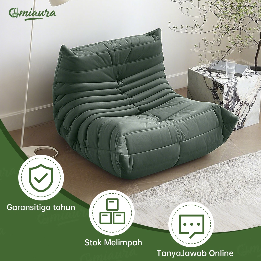 OmiAura- Sofa || Sofa Kasual || Sofa Hijau || Sofa Tunggal || Sofa Terkompresi || Sofa Minimalis Mod
