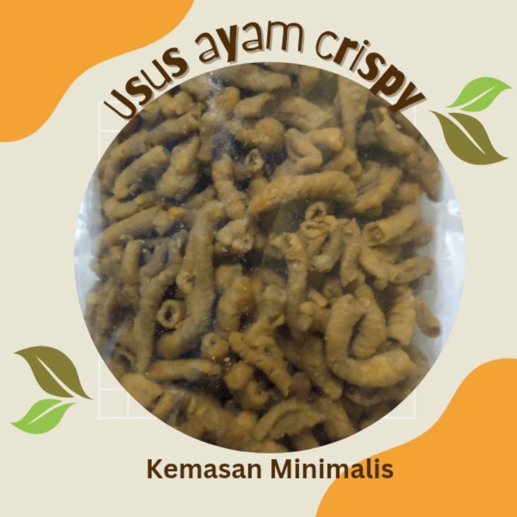 

Snack usus kering gurih renyah, camilan usus ayam goreng renyah, Snack usus ayam gurih