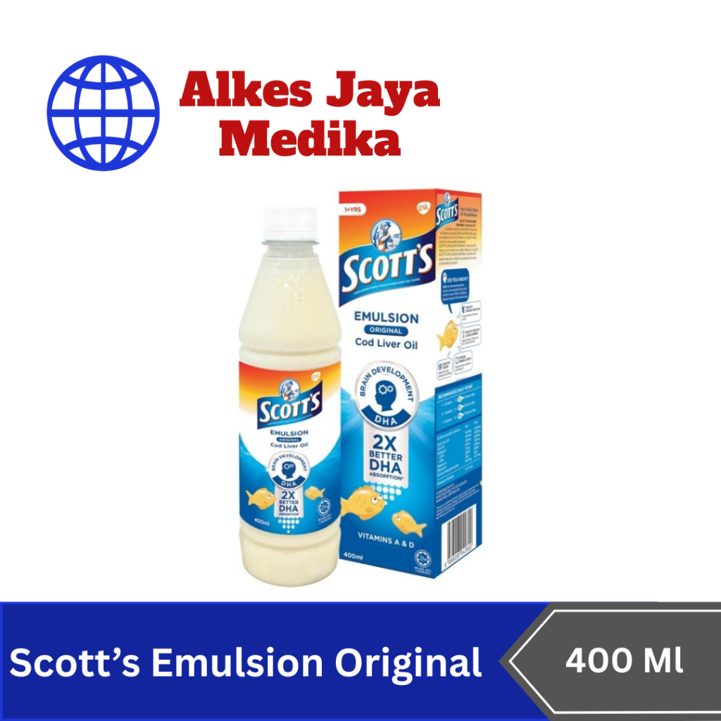 Scott's Emulsion Rasa Original 400 ml - Omega 3, Vitamin A & D