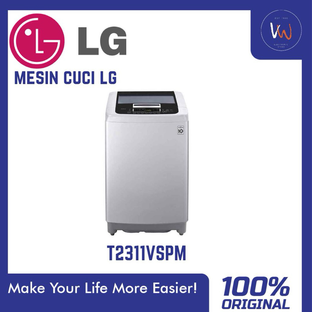 Mesin Cuci LG 1 Tabung T2311VSPM Kapasitas 11kg / Mesin Cuci Otomatis 1 Tabung