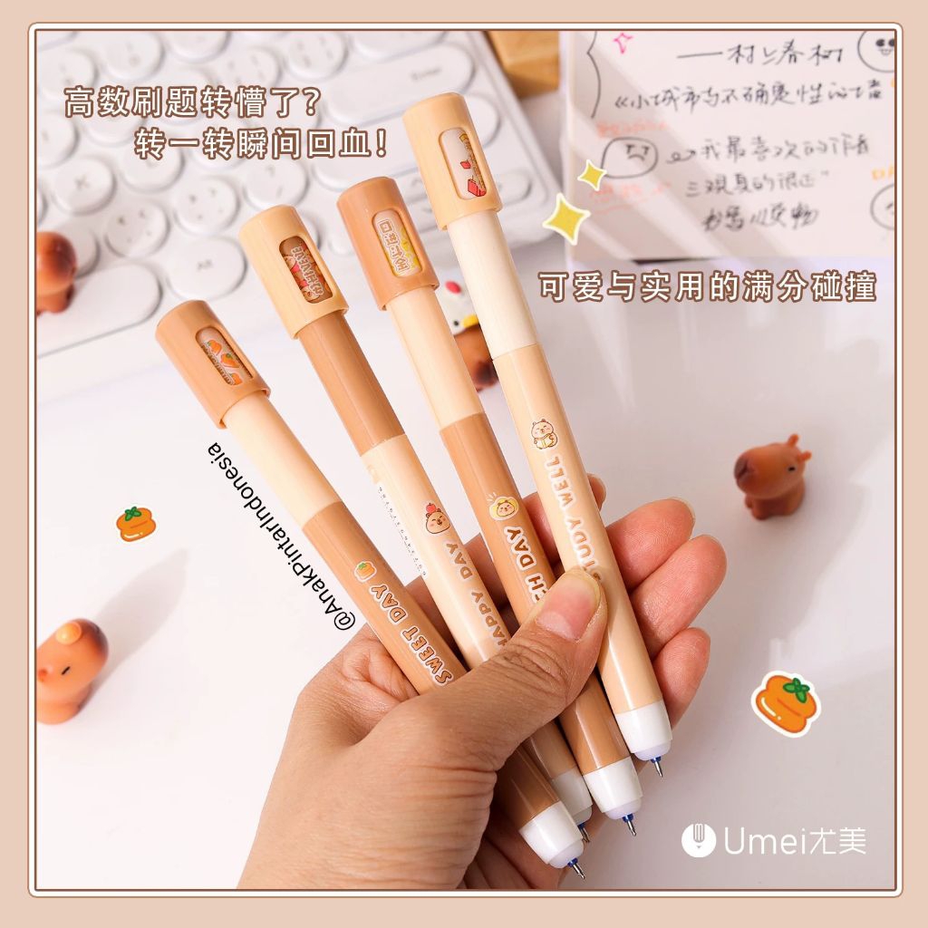 

BOLPEN CAPYBARA LUCKY ANIMAL ROTARY PEN [ YM-A3146 ]