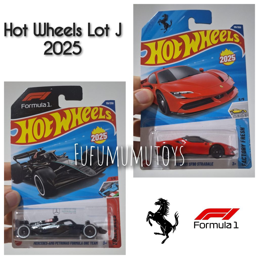 Hot Wheels Ferrari F1 Lot J 2025 bisa pilih varian Original Mattel