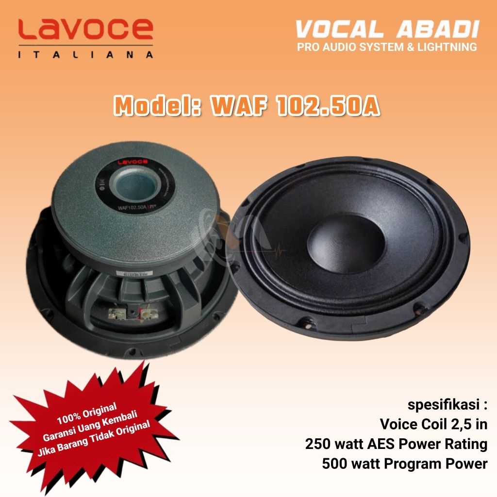 SPEAKER COMPONENT LAVOCE WAF 102.50A