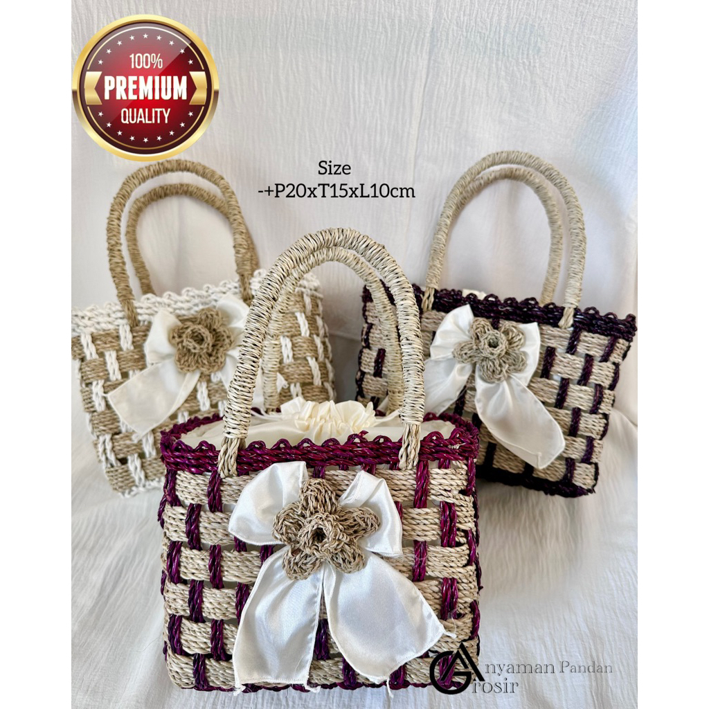 

TAS Anyaman RARA KOTAK GRADASI S tas pandan etnik tas hampers goodiebag souvenir hantaran