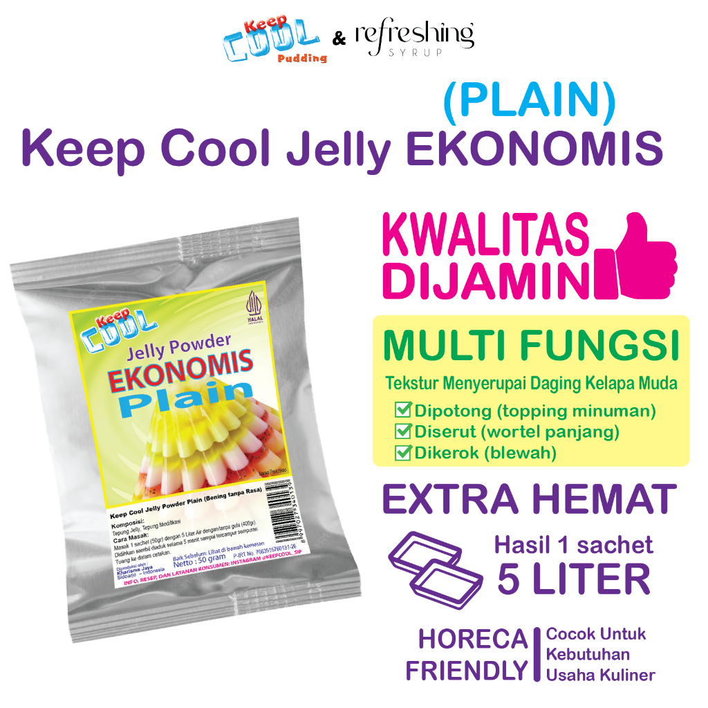 

Keep Cool Jelly Los Plain EKONOMIS @50gr