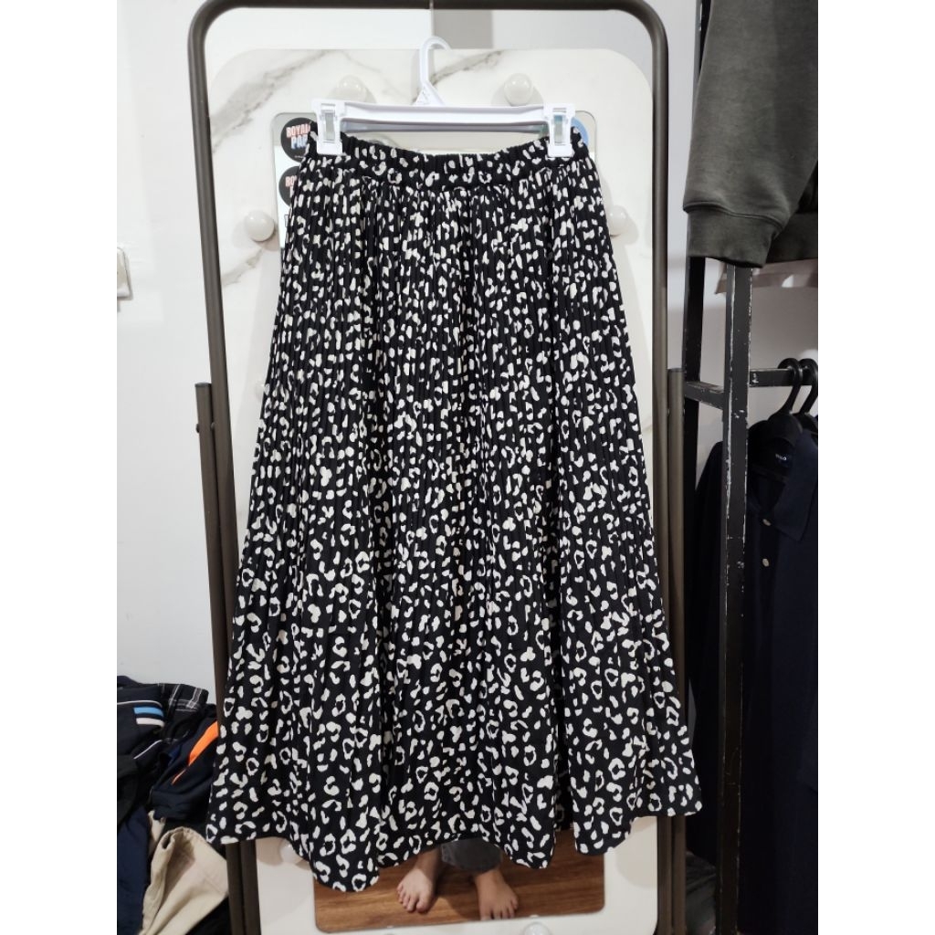 Rok Plisket Pleats Lipit Motif Macan Leopard Animal Print Kawaii Harajuku Pinterest Style