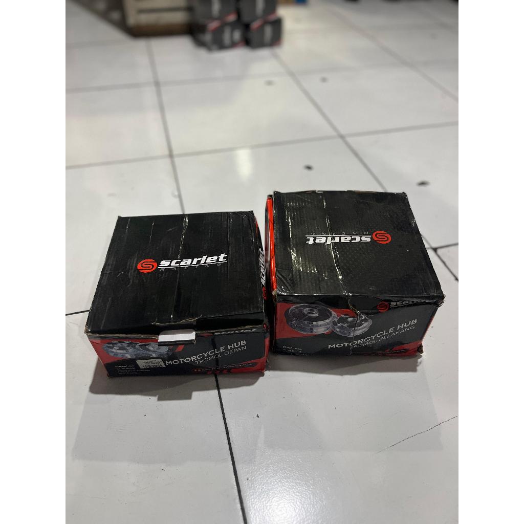 Tromol CB150R  Set Depan Belakang Chrome Crome  Original Scarlet