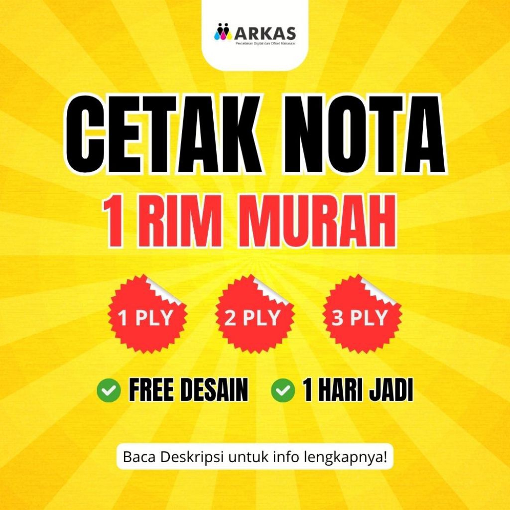 

MARKAS CETAK NOTA CUSTOM NAMA USAHA SENDIRI 1 RIM MURAH CEPAT 1 HARI JADI FREE DESAIN