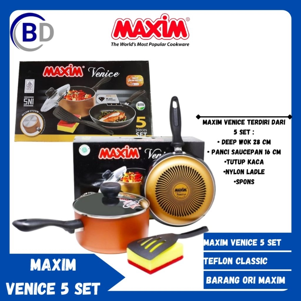 MAXIM Venice Wajan Teflon Set