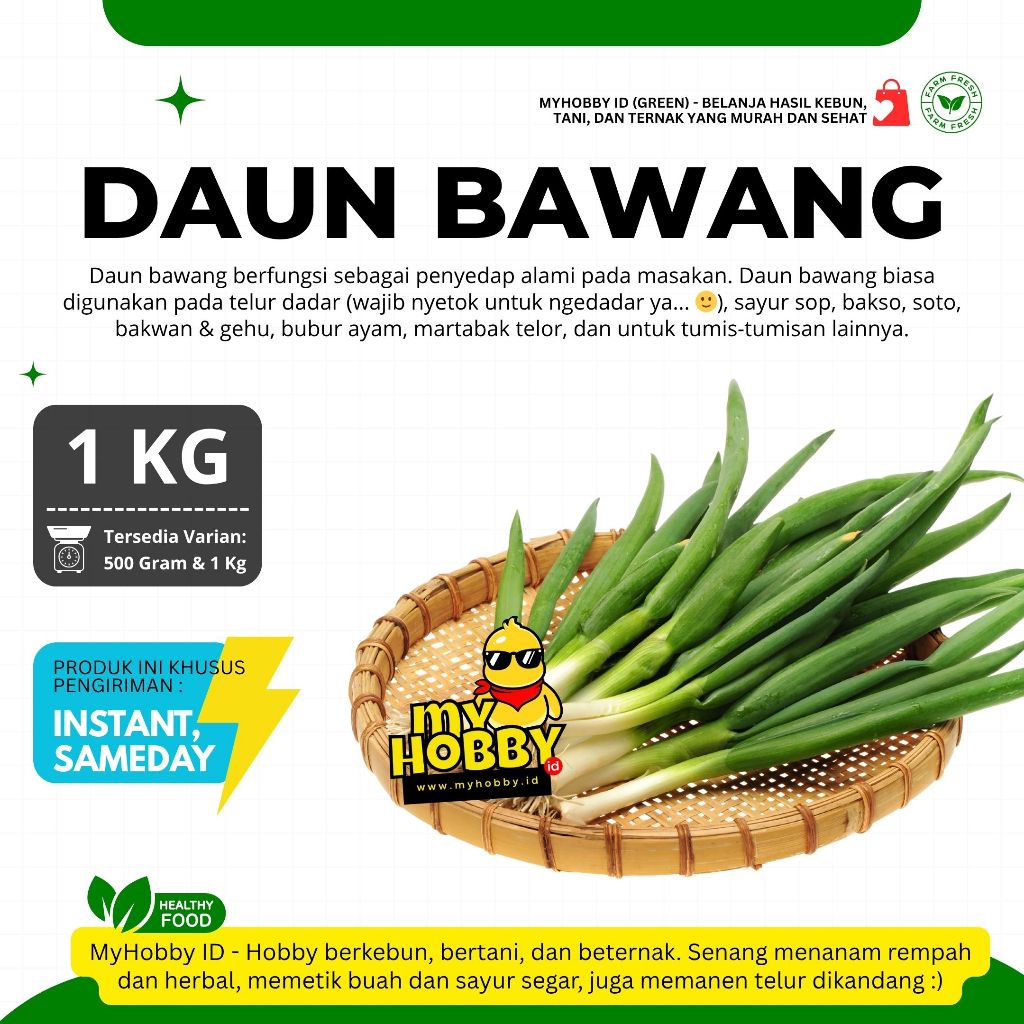 

Daun Bawang Segar! Bagus Murah Bersih. Spring Onion, Leek, Prei, Pre. Kirim Instan, Cepat & Praktis