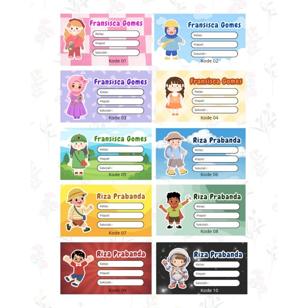 

Stiker Nama Custom Pelajaran/Stiker Nama Sekolah/Stiker Nama Buku