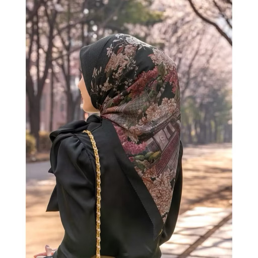 Buttonscarves 1 SET PIN B+BOX Jilbab Segi Empat Buttonscarves Litle Mermaid Seoul Dubai Parisian