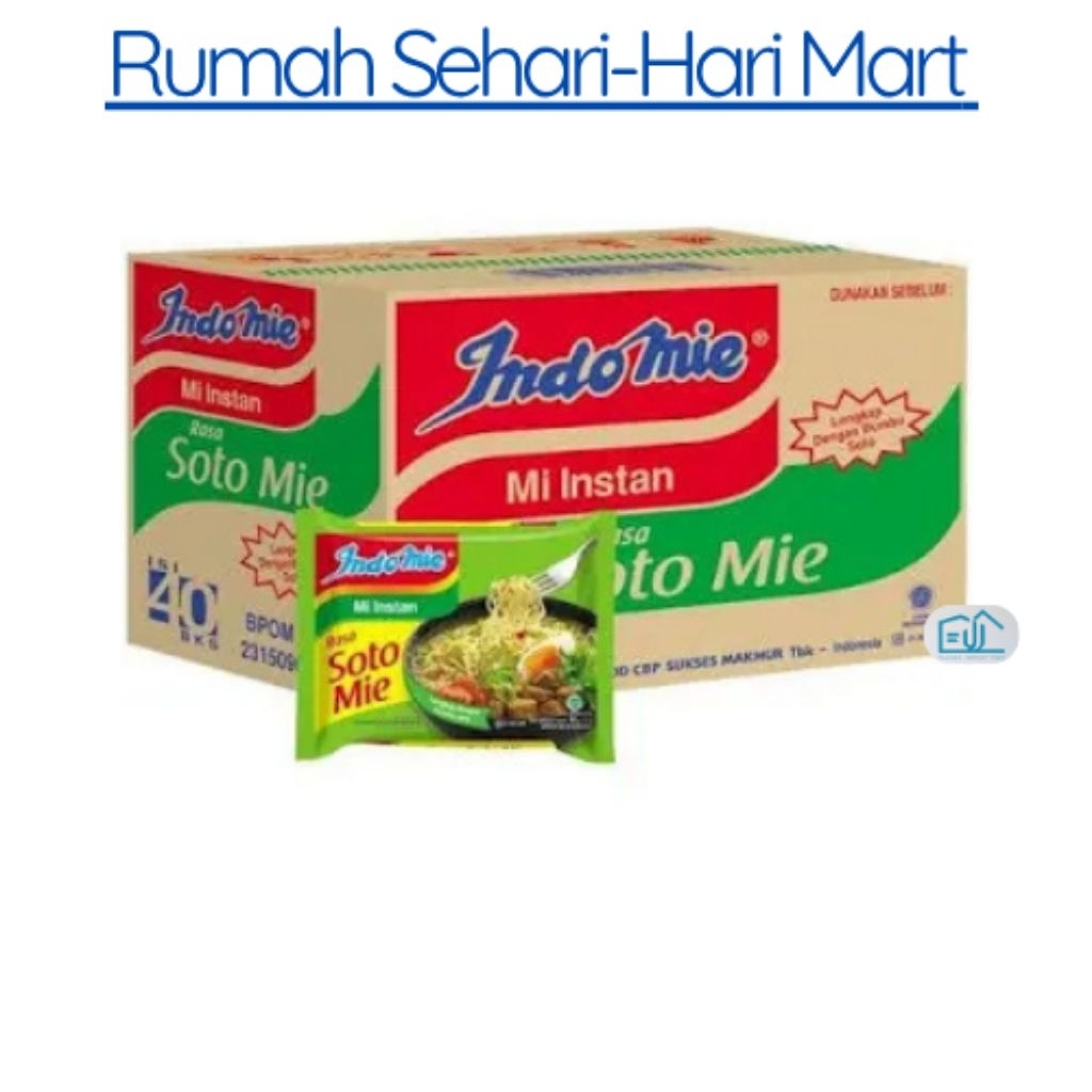 

Indomie Soto Mie 75g – 1 Dus Isi 40 pcs | Mie Instan Rasa Soto Segar