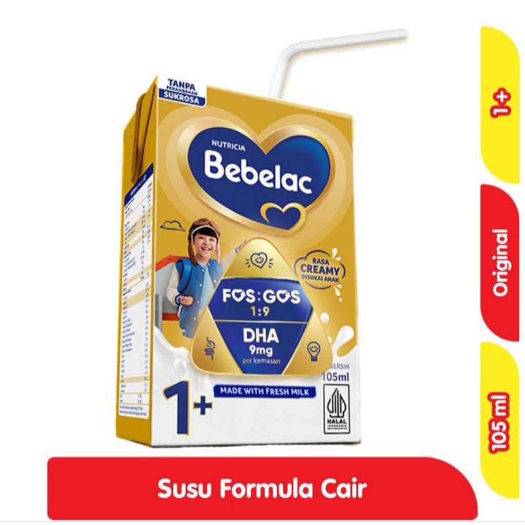 

[6 PCS] Susu UHT Bebelac 1+ Rasa Creamy 105ml