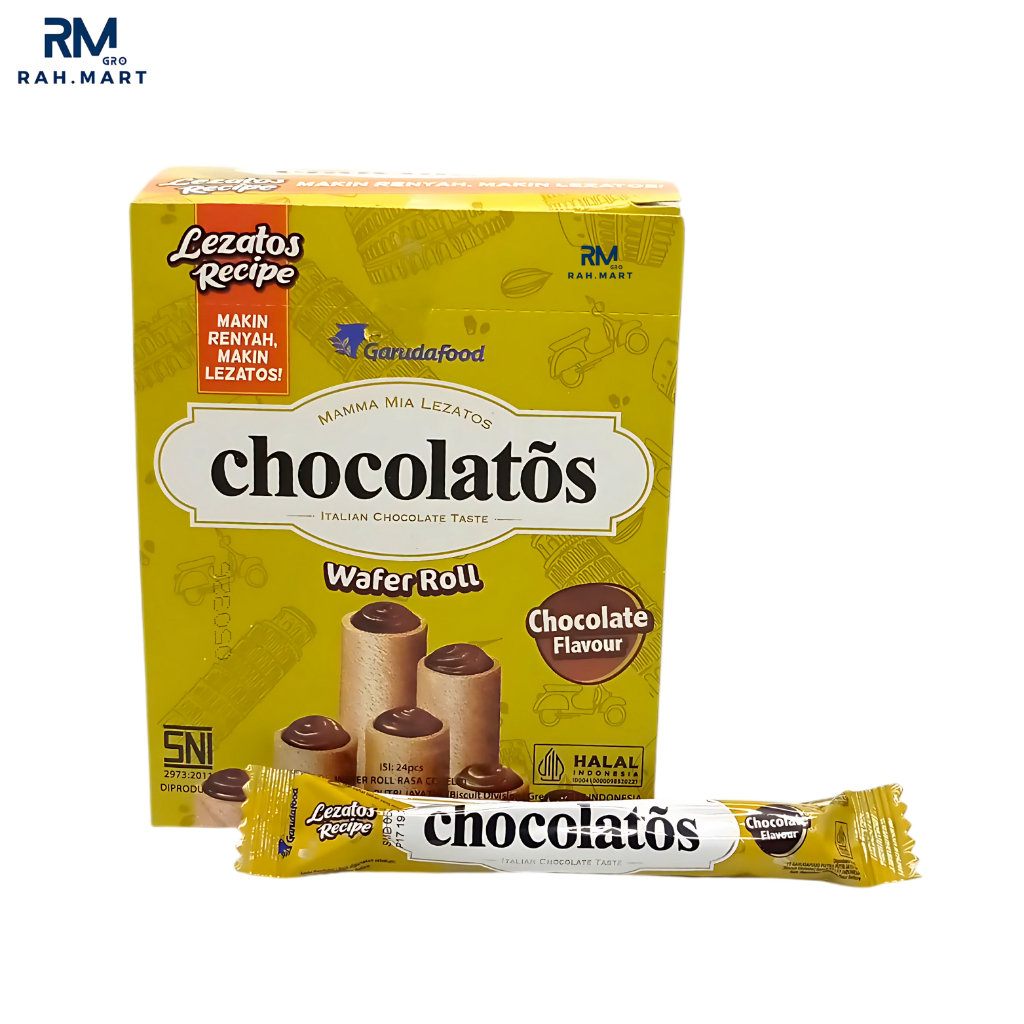 

Chocolatos Wafer Roll Coklat 8,5gr (Isi:24)
