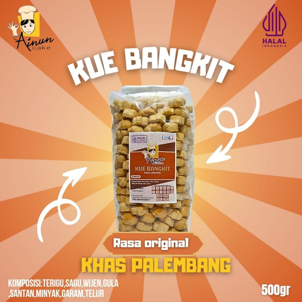 

kue bangkit ainun cake rasa original oleh oleh khas palembang 500 gr / kue lebaran /kue kering /snack /camilan /cemilan/makanan ringan /tanpa pengawet/tanpa pewarna /alami /halal /viral /jajanan legend /gurih/manis/bingen/cookies/pastry/hampers idul fitri