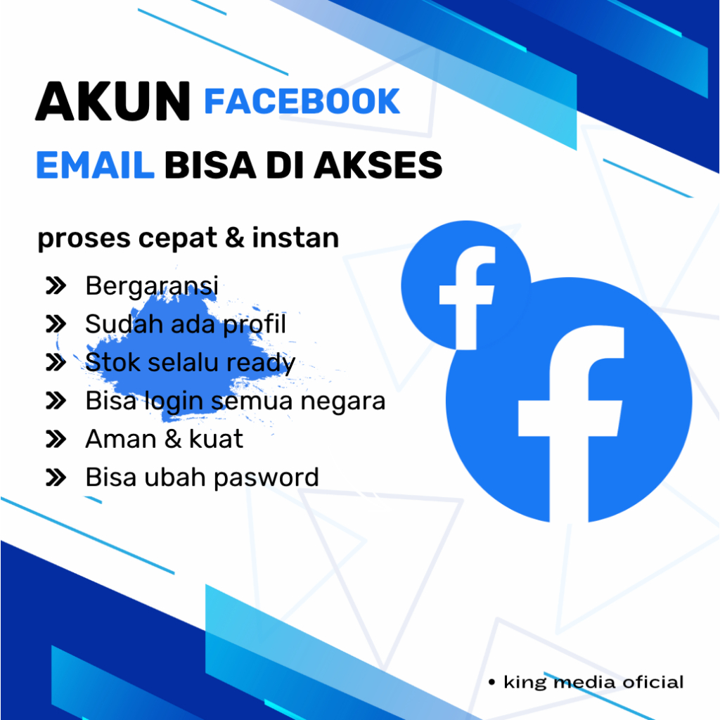Akun facebook 2fa dengan akses email | akun fb | akun facebook email bisa diakses BERGARANSI