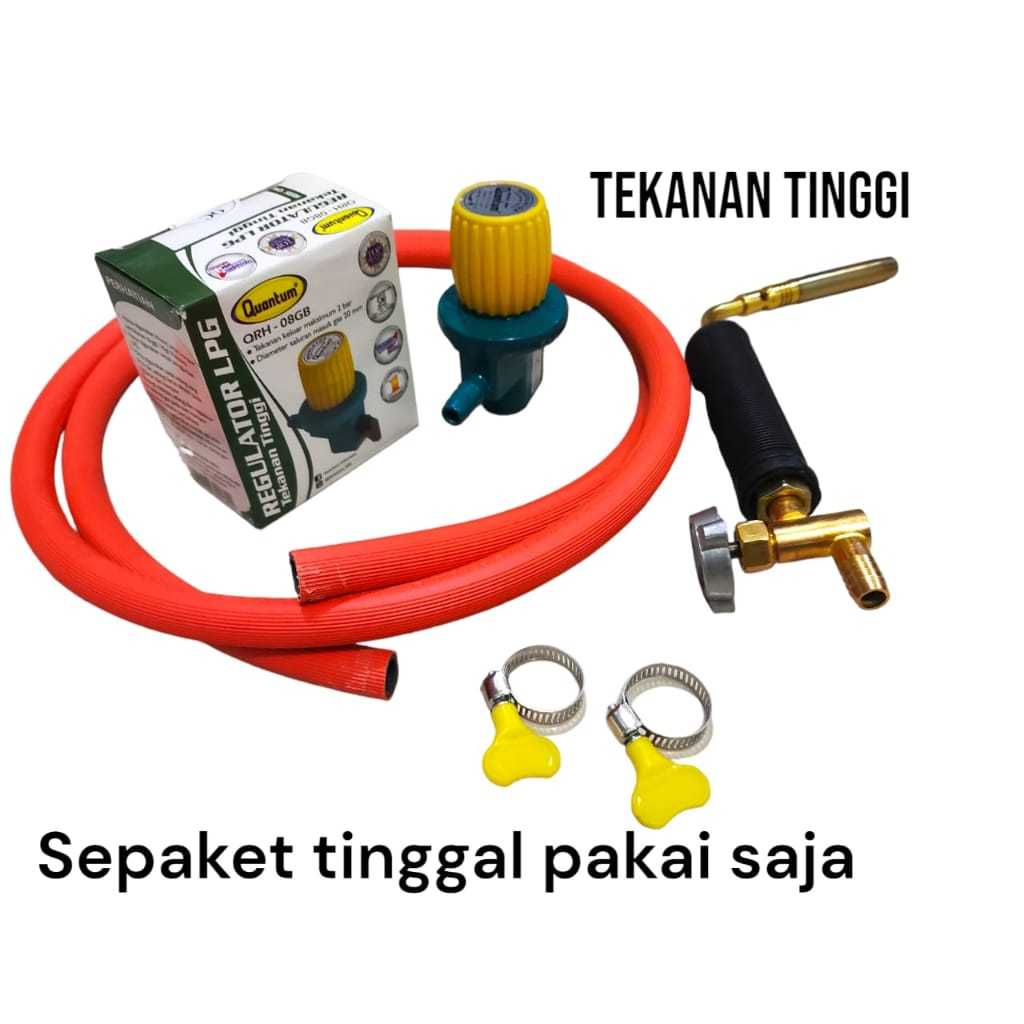 Paket lengkap Gas Torch mini alat las gas LPG torch portable kepala heating bahan kuningan