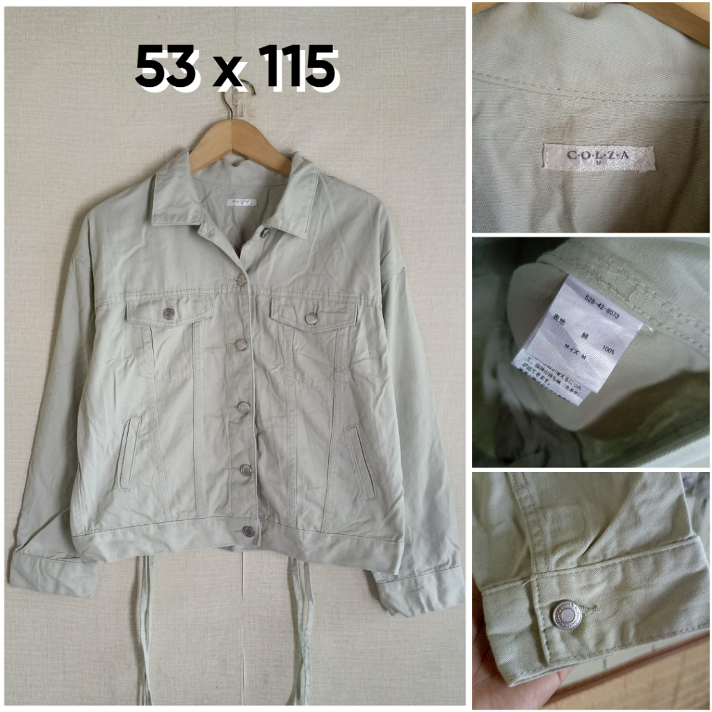 Jaket COLZA Sage Size M Wanita Jeans Katun Cewek Tali Belakang ZX802