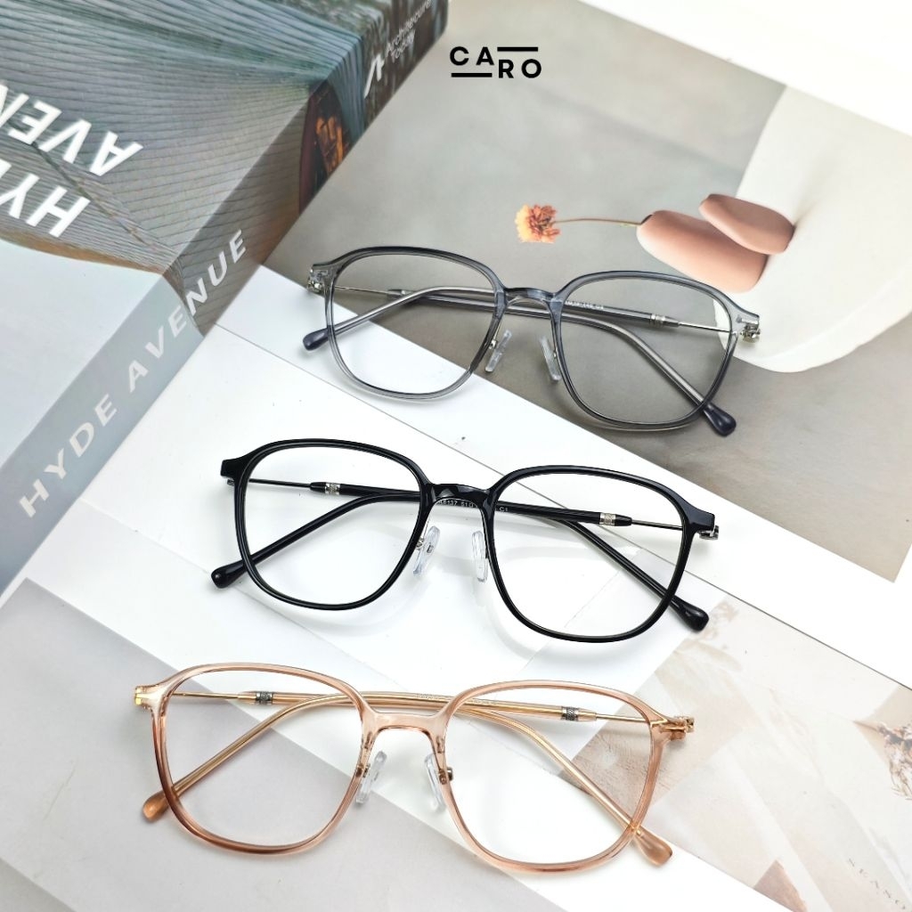 Raven - Kacamata Unisex Model Kotak Nosepad Trendy Lensa Photocromic Bluecromic Blueray Minus