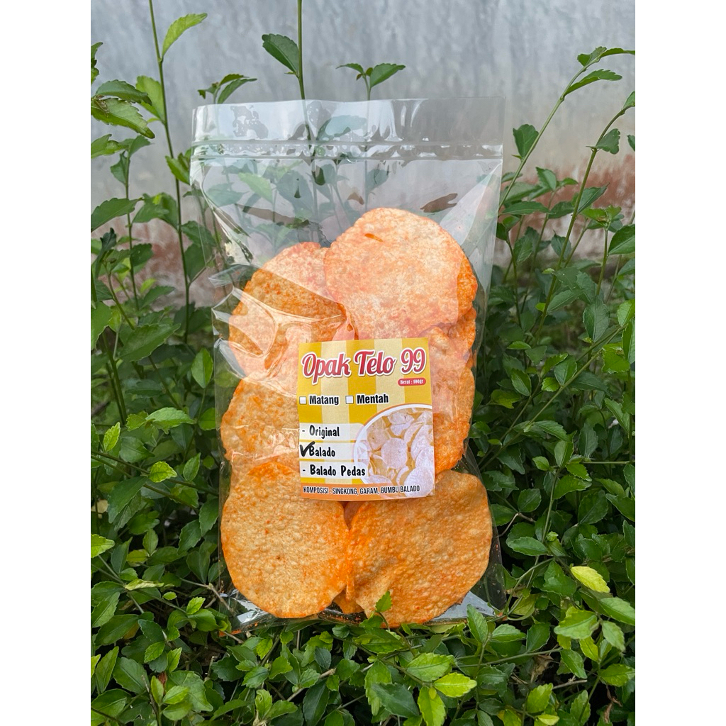 

Keripik Opak Singkong Gurih Pedas (Lenteng Telo)
