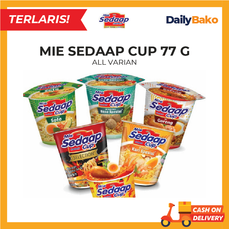 

Mie Sedaap Cup 77g - Kari Spesial Baso Spesial Korean Spicy