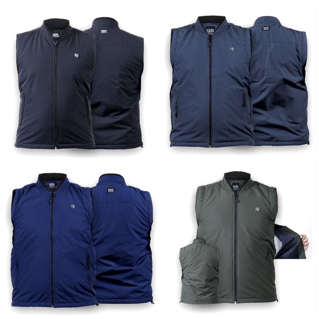 Jaket Rompi Motor Elmour Simple Vestfit Series Tahan Air Tebal