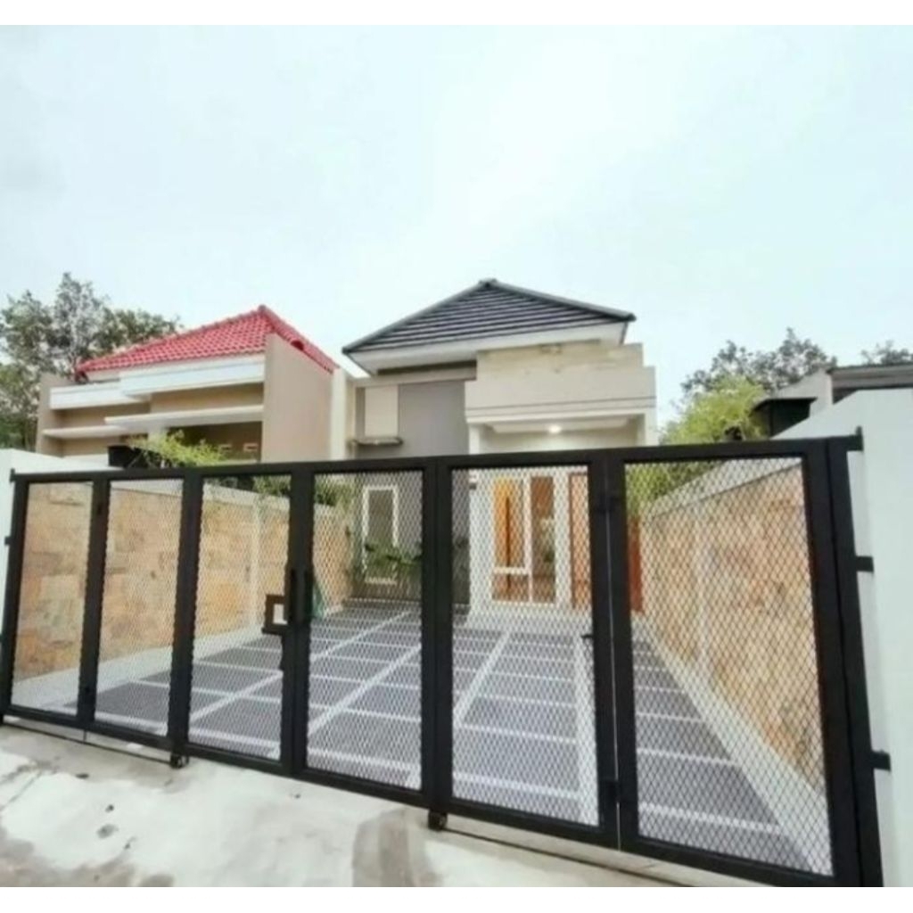 pagar minimalis perforated