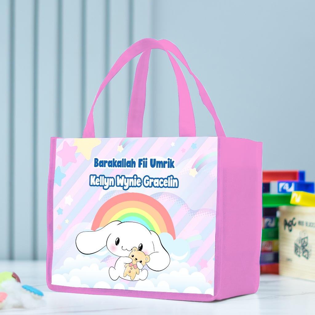 

Souvenir Ultah Custom Cinnamorol,Tambah Nama Anak Landscape T20 P25 L13