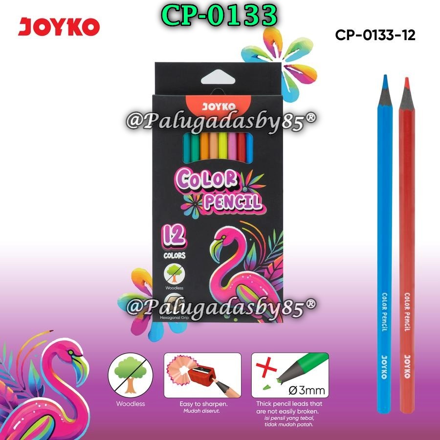 

(1 Set) GROSIR Pensil Warna JOYKO CP-0133-12 12W Panjang / Color Pencil Pensil Warna Joyko CP-0133