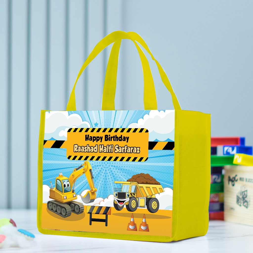 

Tas Ultah Muat Landscape Motif Excavator/Tas Ulang Tahun/Tas Ultah Custom 2 Hari Jadi