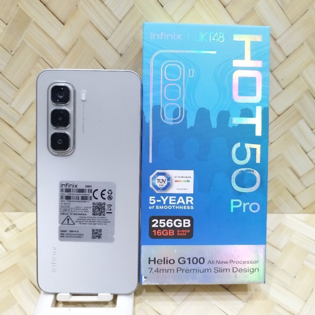 INFINIX HOT 50 PRO 4G 8/256 Handphone second fullset batangan original bergaransi