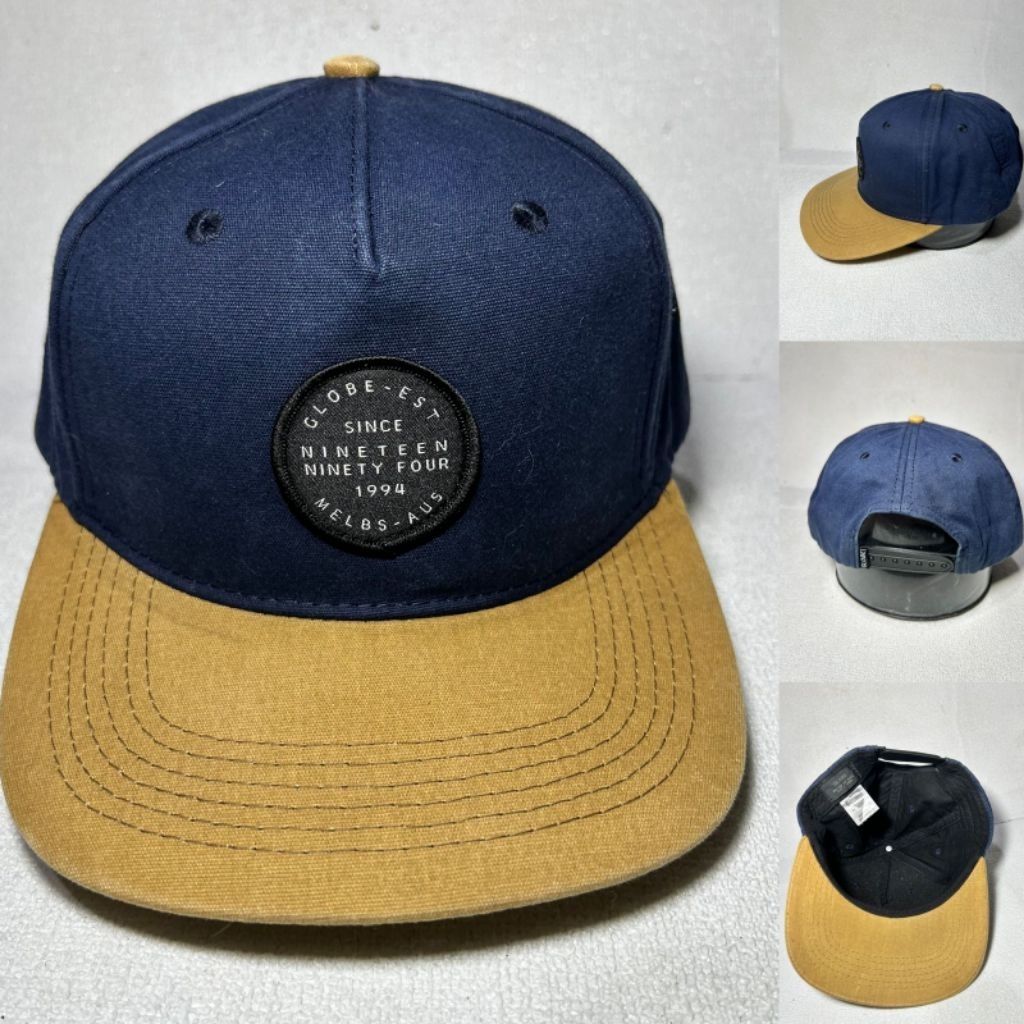 Topi snapback globe skateboard