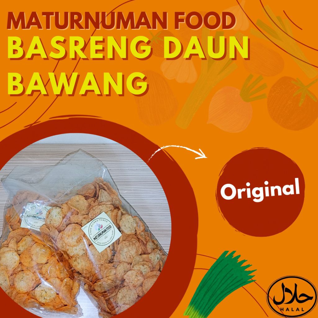 

250gr BASRENG DAUN BAWANG ORIGINAL by MATURNUMAN FOOD