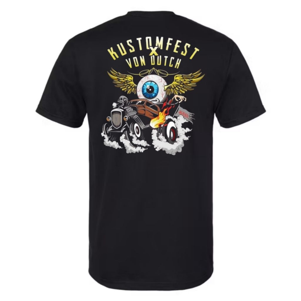 TAMASSAKA - [A0-02] Baju KustomFest Von Dutch Pria/Wanita , Kaos Von Dutch Unisex Cotton Combet Prem