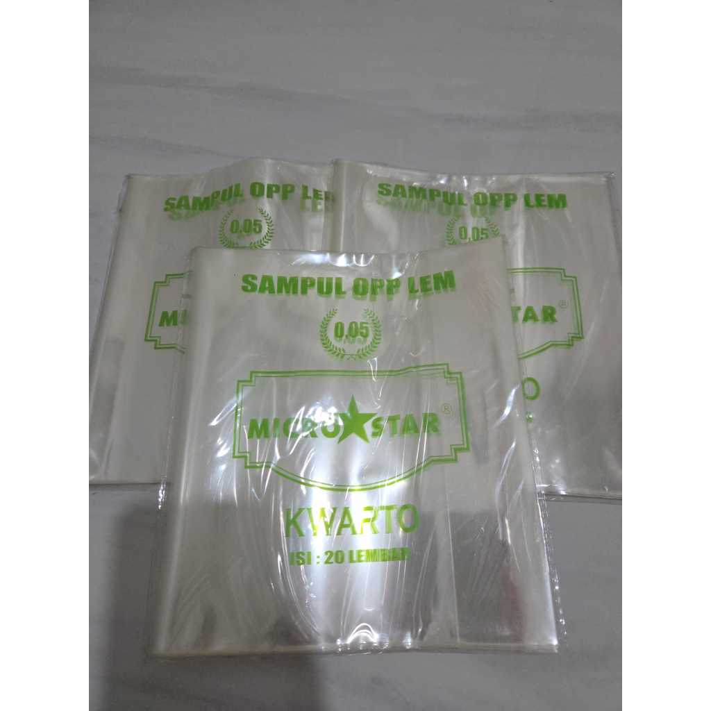 

Sampul Buku Plastik Bening OPP Kwarto MICRO STAR Sampul Tebal 0.05 mc Buku Sekolah