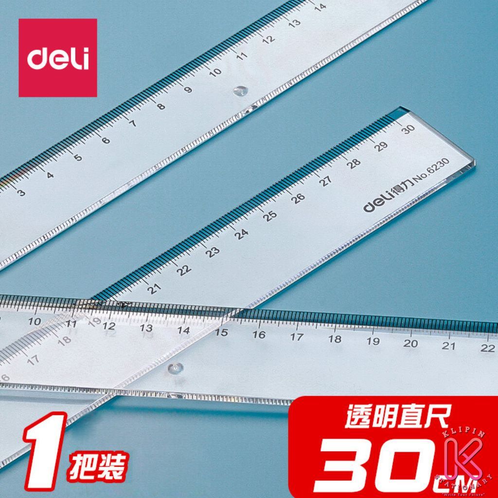 

Deli Penggaris Plastik 30cm - 6230