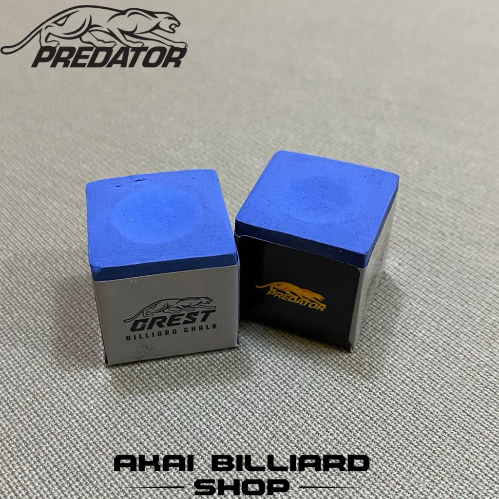 Kapur Stik Billiard - Predator Crest USA Original Chalk Billiard, Blue