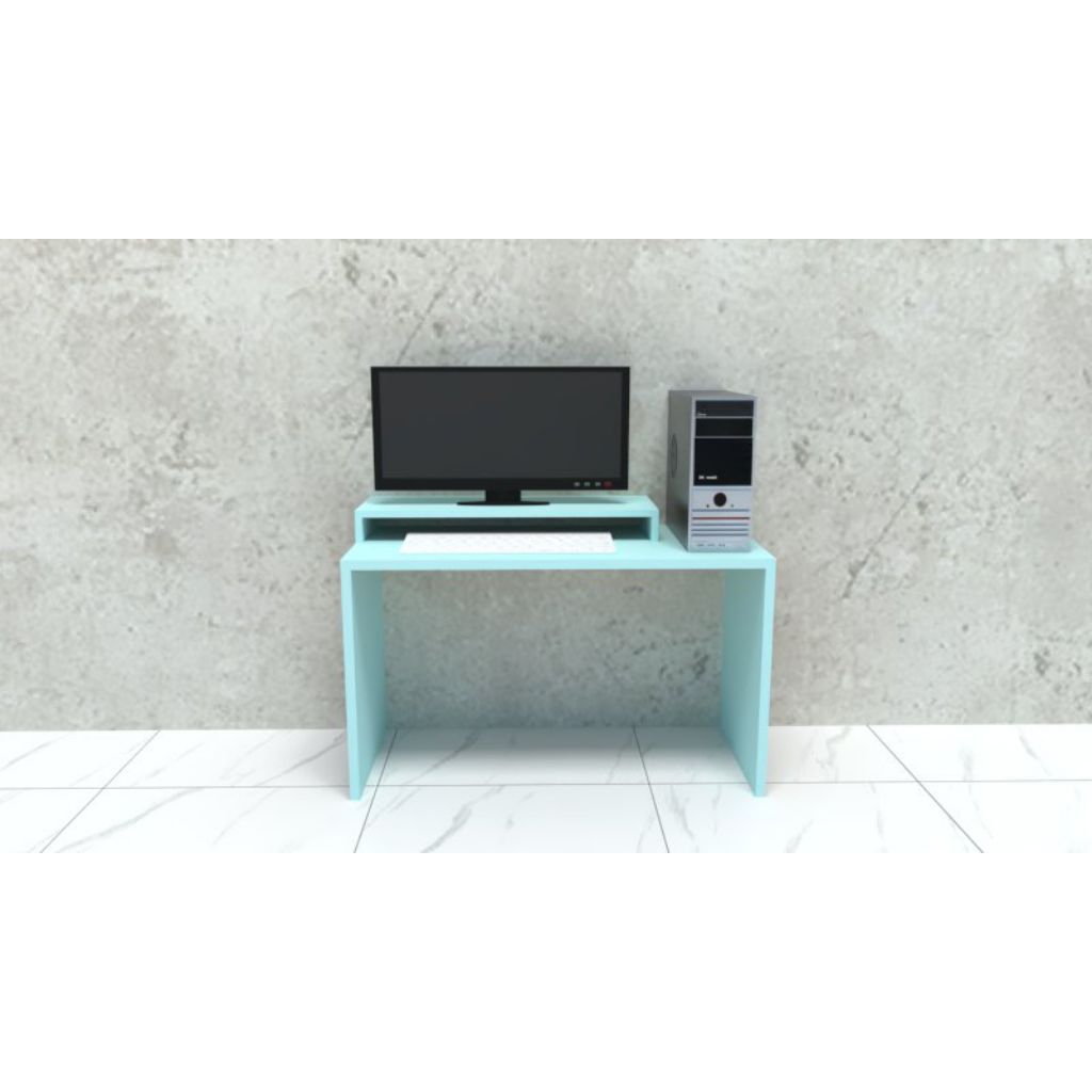 meja komputer tempel dinding